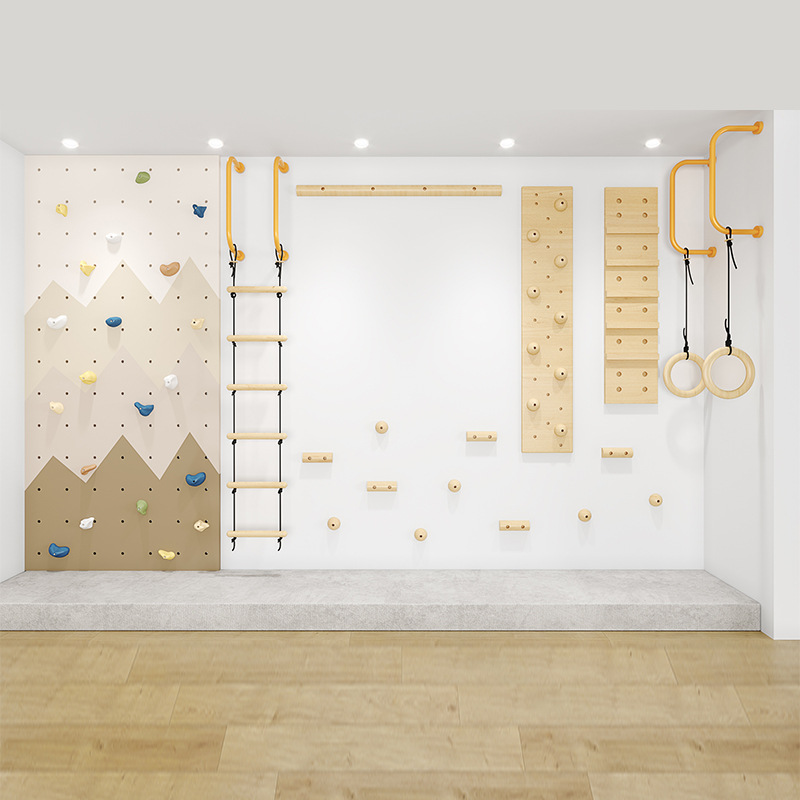 Gymnastic Ring Wood - Drewniany zestaw do wspinaczki dla dzieci