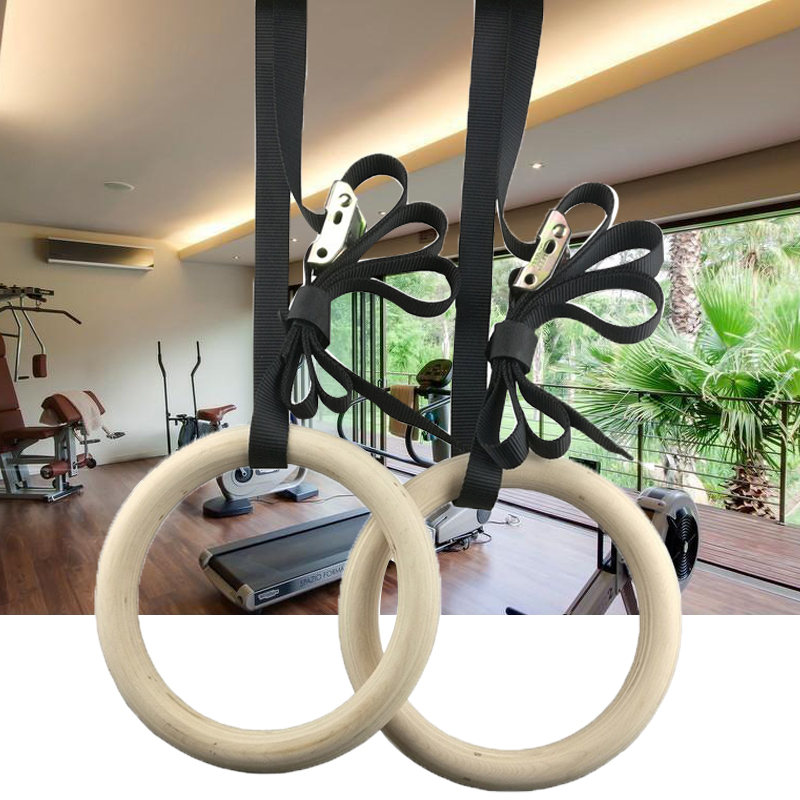 Pierścienie gimnastyczne fitne – Gymnastic Ring Wood recenzja i cena